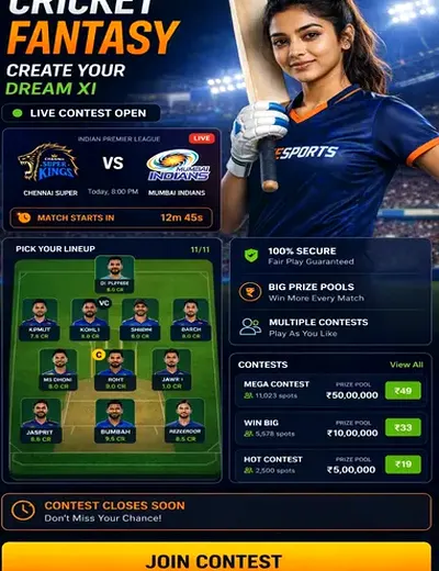 Come (Come App) fantasy cricket & matchday visual 3